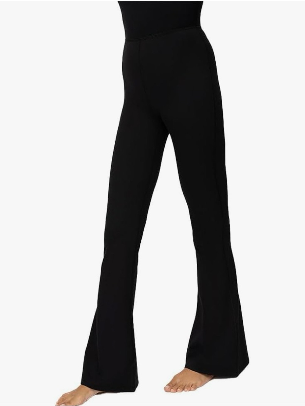 Yogalicious Lux Scarlett Flare Jumpsuit w/ Built-In Bra Black M NWT - Picture 5 of 8